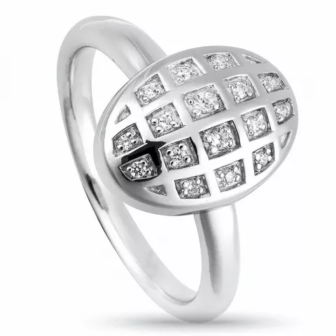 ovaler Zirkon Silber Ring aus Silber