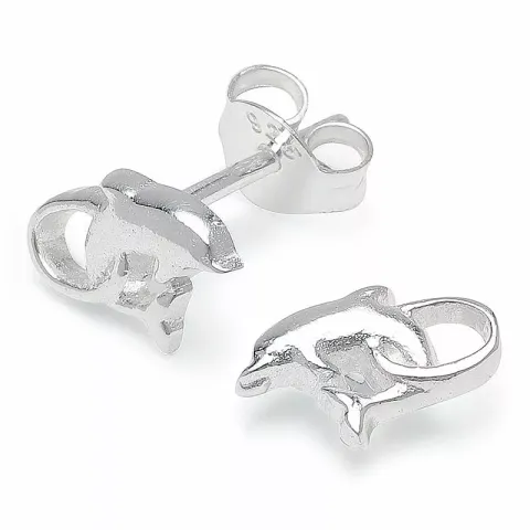 Delfin Ohrstecker in Silber