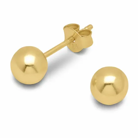 Kollektionsmuster Kugel Ohrstecker in vergoldetem Sterlingsilber