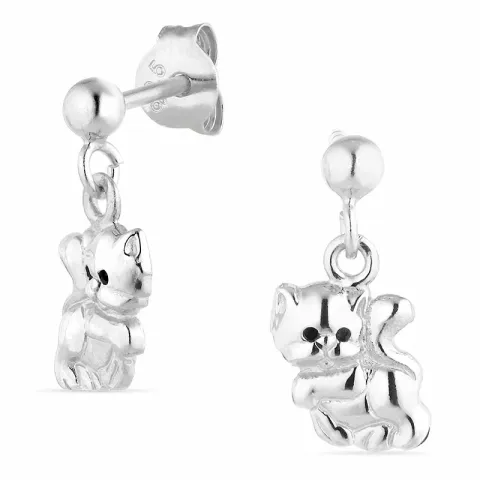 Katzen Ohrstecker in Silber