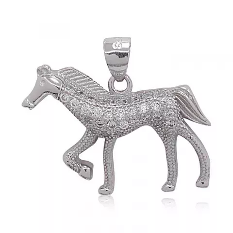 Pferde Zirkon Anhänger aus Silber