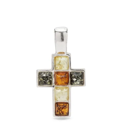 viereckigem Kreuz Anhänger aus Silber