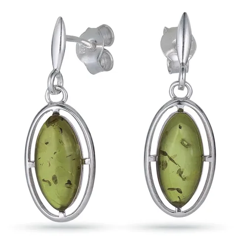 ovalen Ohrringe in Silber