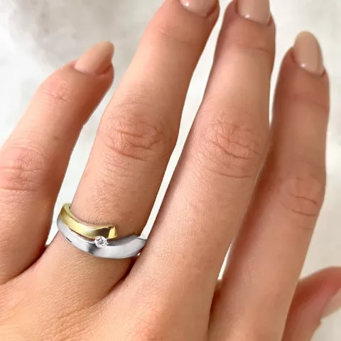 vergoldetem Silber Ring aus Silber mit vergoldetem Sterlingsilber