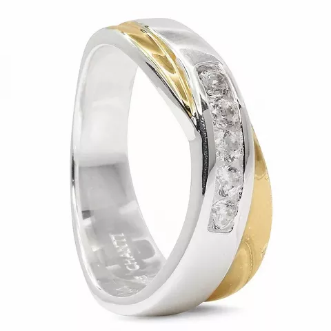 Breit Ring aus Silber mit vergoldetem Sterlingsilber