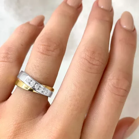 Breit Ring aus Silber mit vergoldetem Sterlingsilber