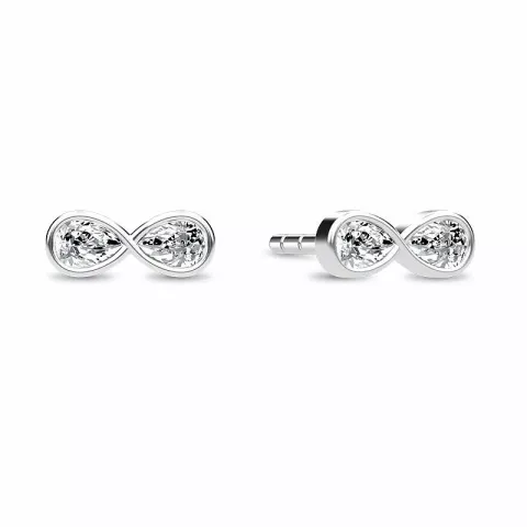 Spinning Endless earring infinity Zirkon Ohrringe in Silber weißem Zirkon