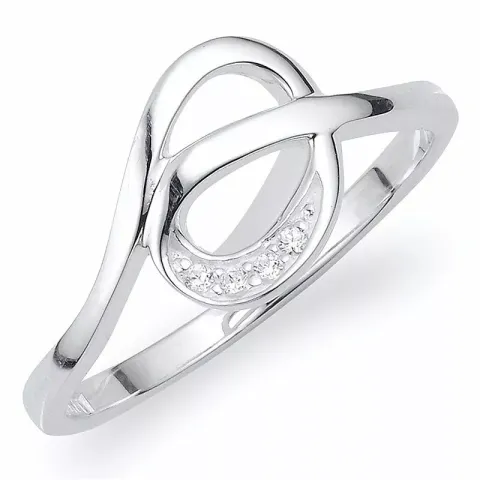 Abstraktem weißem zirkon fingerringe aus silber