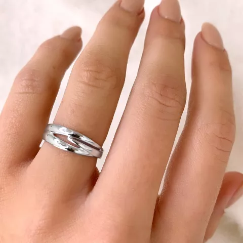 abstraktem Silber Ring aus Silber