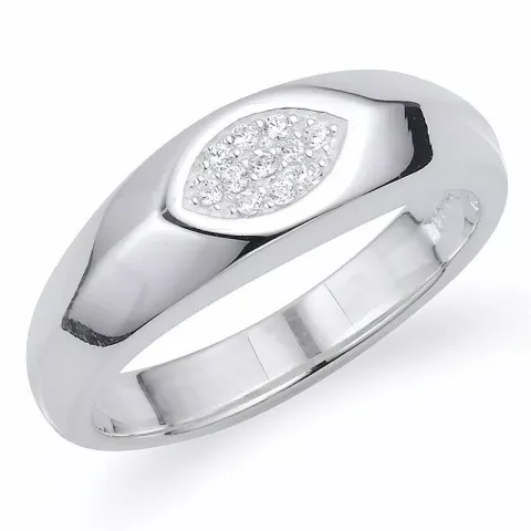 Weißem zirkon fingerringe aus silber