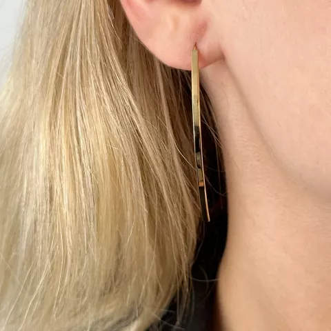 lange Ohrringe in vergoldetem Sterlingsilber