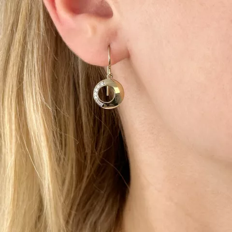 Großen, runden Ohrringe in vergoldetem Sterlingsilber