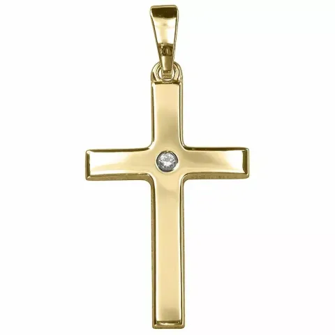 14 x 22 mm Kreuz Anhänger aus 8 Karat Gold - Amoré