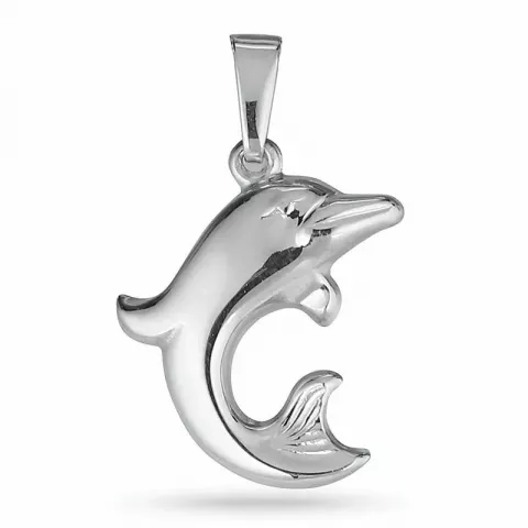 Delfin Anhänger aus rhodiniertem Silber