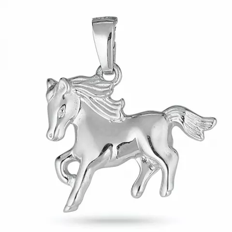 Pferde Anhänger aus rhodiniertem Silber