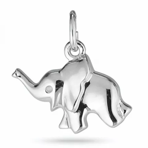 Elefant Anhänger aus rhodiniertem Silber