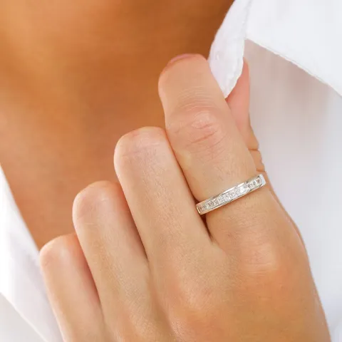 Zirkon Memoirering aus Silber