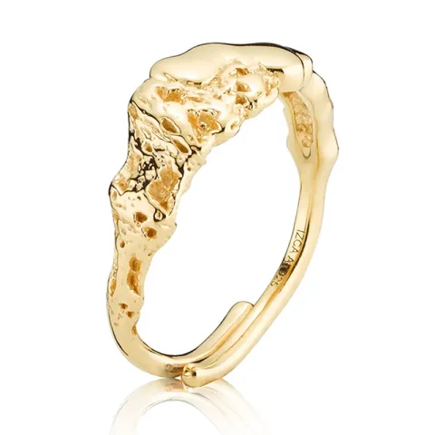 Sistie x Josephine justierbar Ring in vergoldetem Sterlingsilber