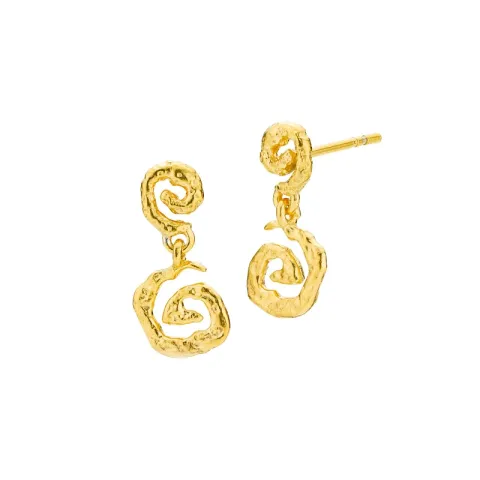 Sistie Isola Ohrringe in vergoldetem Sterlingsilber