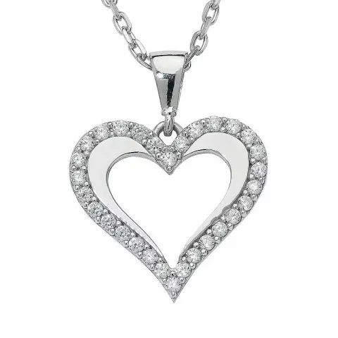 Herz Ankerhalskette aus Silber und Herzförmiger Anhänger aus Silber