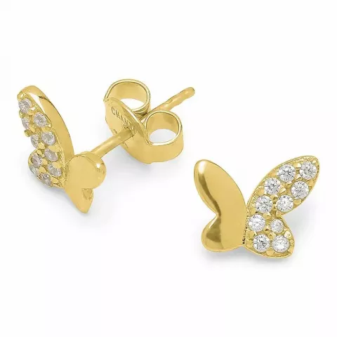 Schmetterlinge Ohrringe in vergoldetem Sterlingsilber