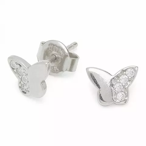 Kleinen Schmetterlinge Ohrstecker in Silber