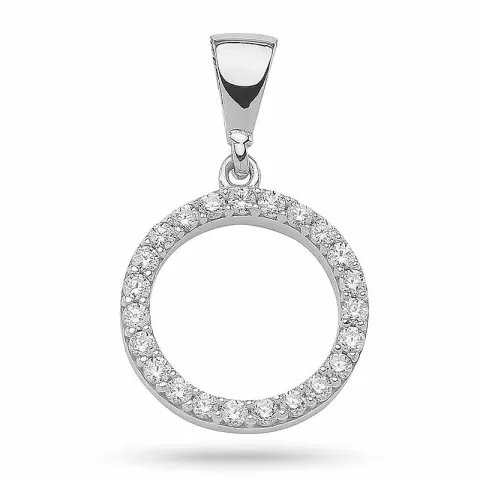 Runder Zirkon Anhänger aus Silber
