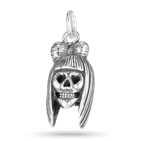 Silber Totenkopf Anhänger, Kleiner Totenkopf Anhänger, Skelett