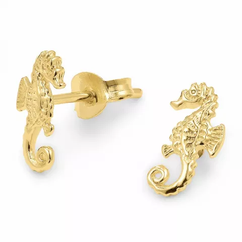 Seepferdchen Ohrringe in vergoldetem Silber