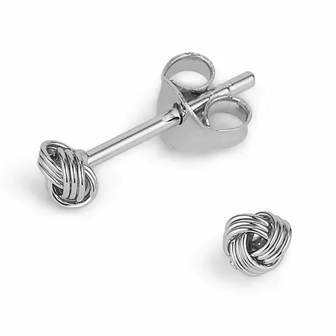 3 mm knoten ohrringe in silber