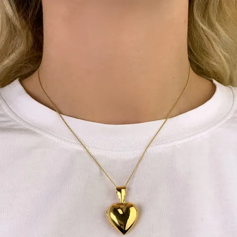 Herz Medaillon aus vergoldetem Sterlingsilber