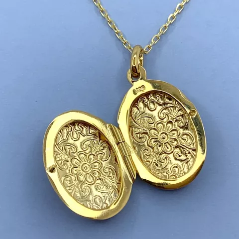 Medaillon Anhänger aus vergoldetem Sterlingsilber