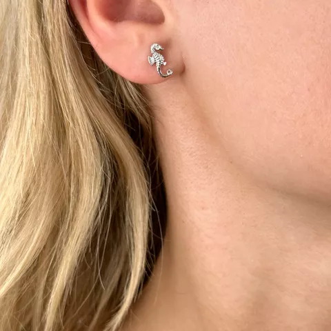 Seepferdchen Ohrringe in Silber