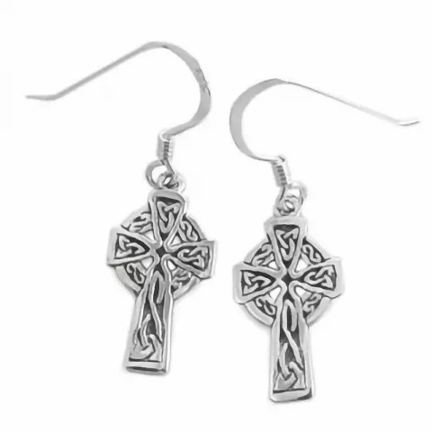 Keltisch Kreuz Ohrringe in Silber