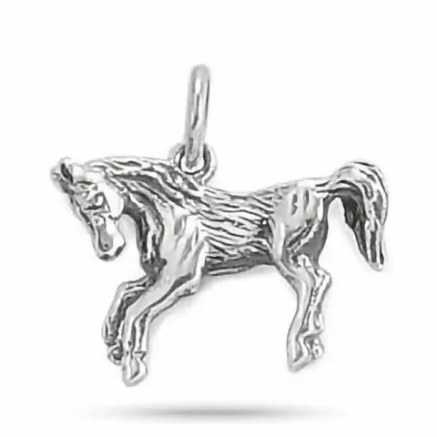 Blanker und matter Pferde Anhänger aus Silber