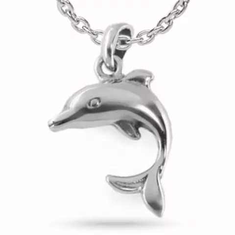Delfin halskette aus silber und anhänger aus silber