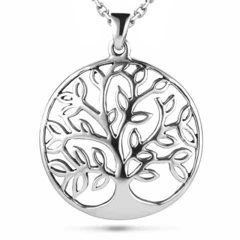 Lebensbaum halskette aus silber und anhänger aus silber