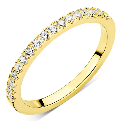 Zirkon Ring aus vergoldetem Sterlingsilber