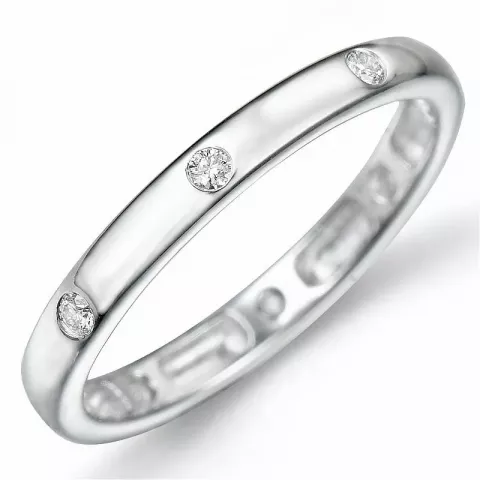 Diamant Ring in 9 Karat Weißgold 0,12 ct