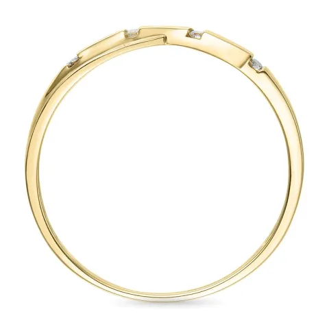 abstraktem Diamant Ring in 9 Karat Gold 0,03 ct