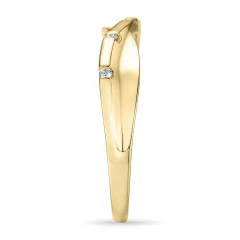 abstraktem Diamant Ring in 9 Karat Gold 0,03 ct