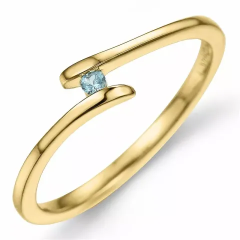 Topas Ring in 9 Karat Gold 0,02 ct