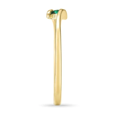 Smaragd ring in 9 karat gold 0,02 ct
