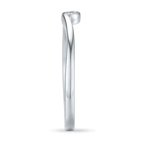 Diamant Ring in 9 Karat Weißgold 0,02 ct