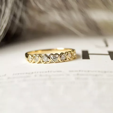 Herz diamant ring in 9 karat gold 0,27 ct