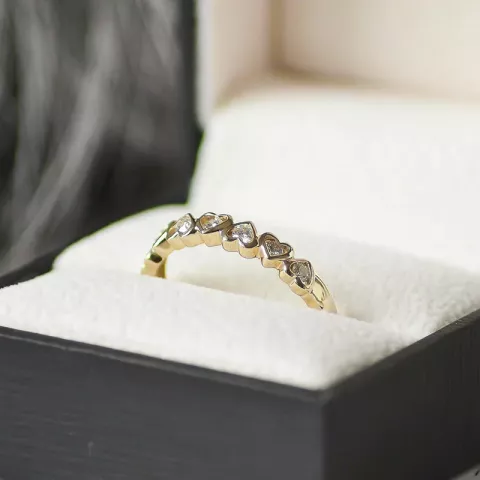 Herz diamant ring in 9 karat gold 0,27 ct