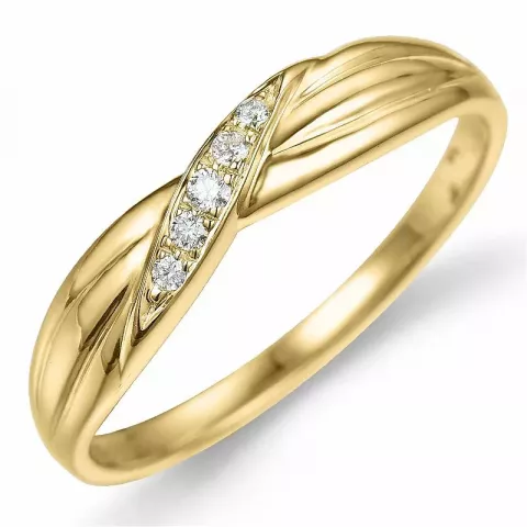 Diamant Ring in 9 Karat Gold 0,05 ct