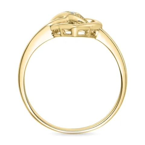 Herz Diamant Ring in 9 Karat Gold 0,008 ct
