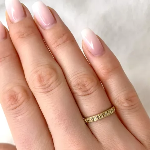 Diamant ring in 9 karat gold 0,02 ct