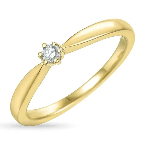 0,05 ct Diamant Solitärring in 9 Karat Gold 0,05 ct